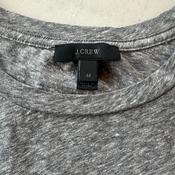 J.Crew Gray Graphic T-Shirt with Palm Tree and Sun Design | J.Crew Good Life Tee - Picture 3 of 5